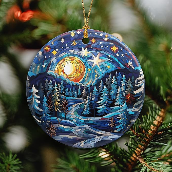 Starry Night Christmas Ornaments 2025 Ornament Holidays Ornaments Christmas Tree Ornaments Hanging Accessories Navidad decoracion Xmas Gifts for Home Indoor Outdoor Decor