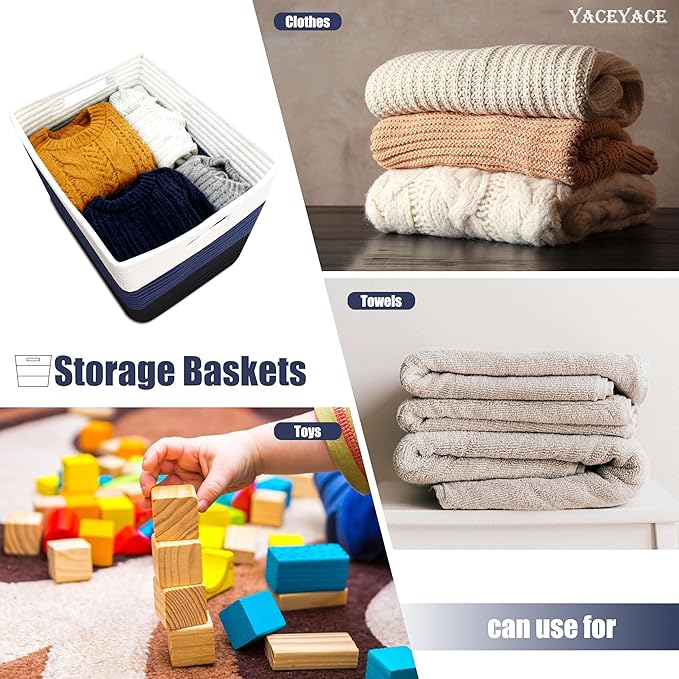 Cube Storage Bins for Shelves, 3 Pack Storage Bins for Shelves, Foldable Fabric Baskets for Home, Toys, Bookshelf, Towels, Bathroom, Bedroom