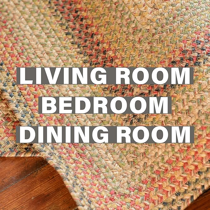 Kingston Oval Rugs 4x6 – Jute Braided Rugs Farmhouse Home Decor