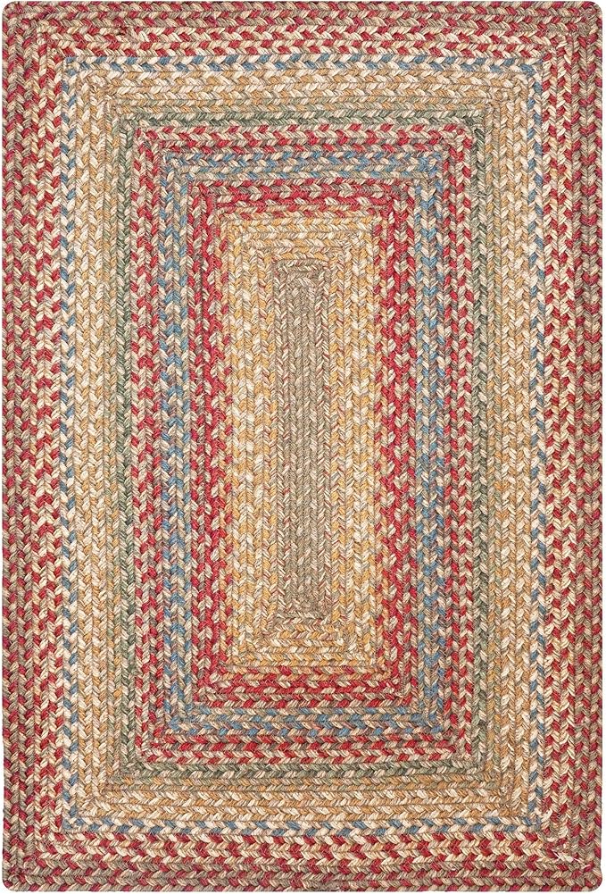 Homespice Azalea Multi Color Braided Runner Rug, Jute, 22x72 Rectangle - Perfect Country Primitive Decor for Kitchen, Bathroom, Everywhere