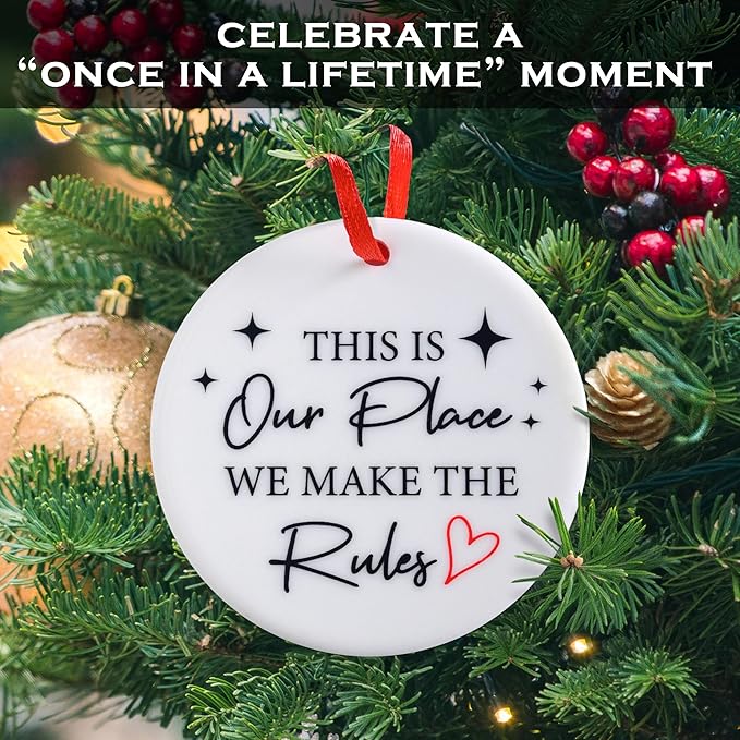 This is Our Place We Make The Rules Ornament 3 Inch, Taylor Ornament, Taylor Christmas Ornament, Tree Decor, ERAS Tour Christmas Decor, Mini Xmas Accent, Holiday Stocking Stuffer