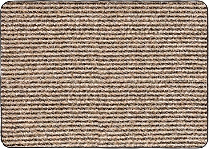 House, Home and More Skid-Resistant Carpet Indoor Area Rug Floor Mat - Black Ripple - 5 Ft X 7 Ft - Non Slip Rubber Backing, Stain Resistant, Dog Friendly, Living Room Bedroom Kitchen Entryway