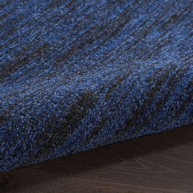 Nourison Home Essentials Solid Indoor/Outdoor Midnight Blue 2'2" x 16 Area Rug, Easy Cleaning, Non Shedding, Bed Room, Living Room, Dining Room, Deck, Patio, Backyard (2x16)