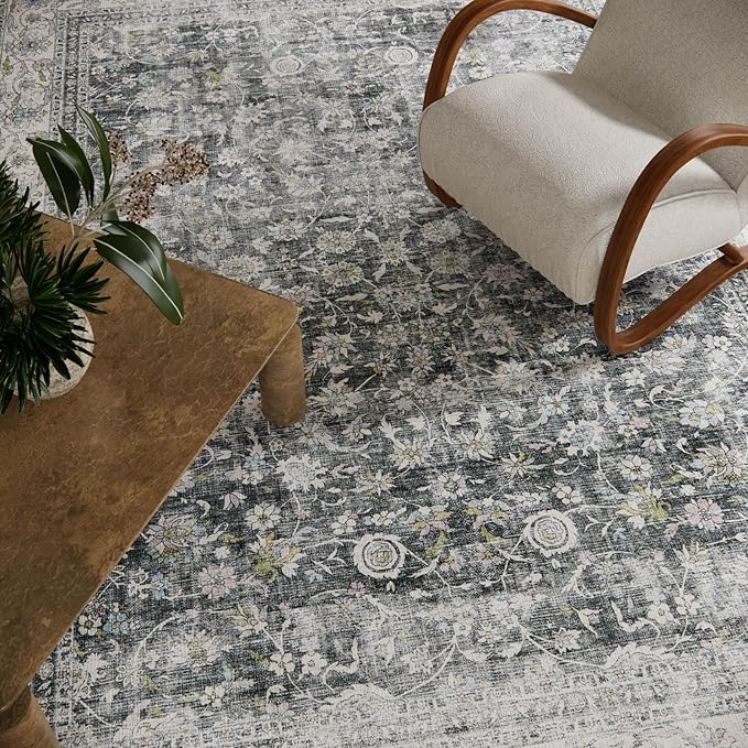 Runner Rug Washable Kitchen Runner: 2'6"x8' Hallway Runner Rugs Stain Resistant Non Slip Low Pile Soft Boho Carpet Runners for Hallways Bedroom Entryway Indoor Beside Bathroom Laundry Room