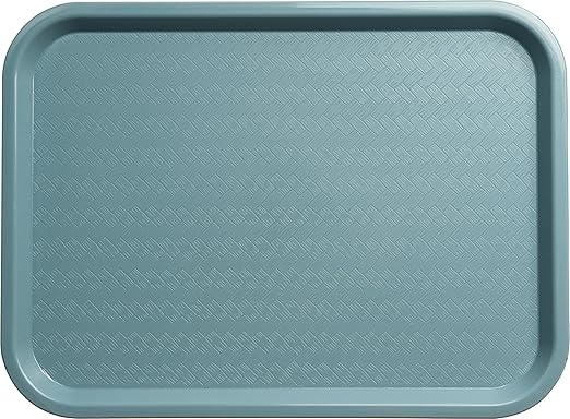 Carlisle FoodService Products Plastic Tray, 12" x 16" | Slate | Pack of 2 | Cafe | Fast Food