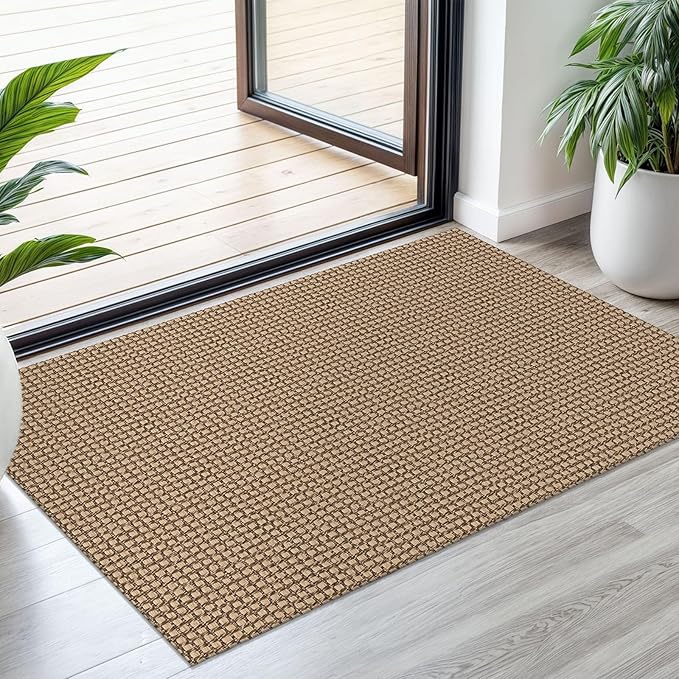 Small Braided Rugs 2x3 Ft Area Rugs for Entryway Washable Rug Non Slip Throw Rugs Cotton Woven Door Mat Indoor Entrance Front Door Rugs for Foyer Kitchen, Orange/Tan/Brown