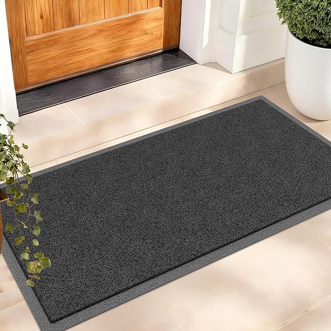 Amyracel Front Door Mat Indoor Outdoor Entrance, 36" x 72" All-Season Waterproof Doormat for Enterway, Heavy Duty Commercial Floor Mat, Fade Resistant, Rubber Back, Low Profile, Easy Clean