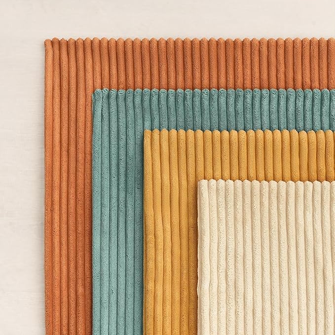 Topfinel 20x20 inch 4 Pack Decorative Throw Pillow Covers,Soft Velvet Modern Double-Sided Designs, Mix and Match for Home Fall Decor, Cushion Covers Set of 4 (Orange/Teal)