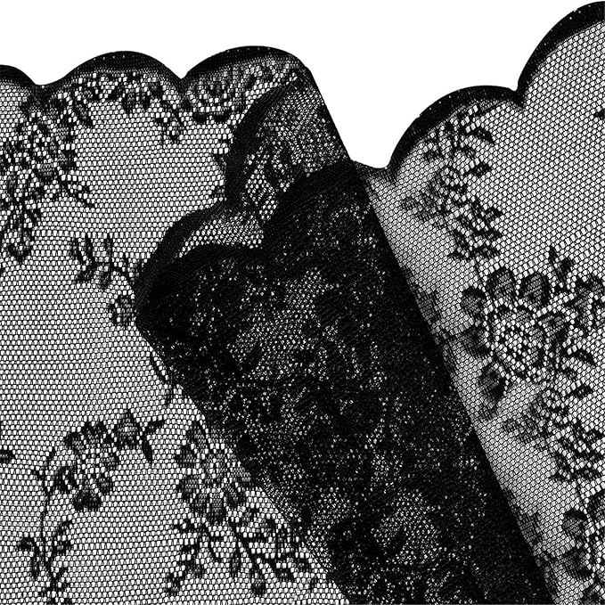 Soft Polyester Lace Curtain Breathable Sheer Window Covering Drape for Privacy and Light in Any Room Drape