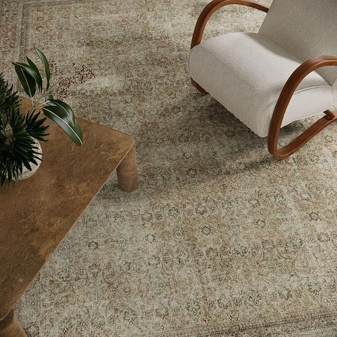 Washable Area Rugs for Living Room: 5x7 Bedroom Rug Boho Vintage Rugs Stain Resistant Non Slip Low Pile Lightweight Soft Carpets for Dining Room Kitchen Nursery Kids Room Farmhouse Living Room