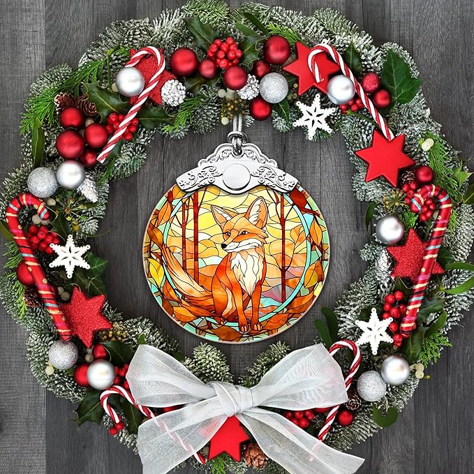 Touber Fox Christmas Ornaments for Tree - Holiday Decor