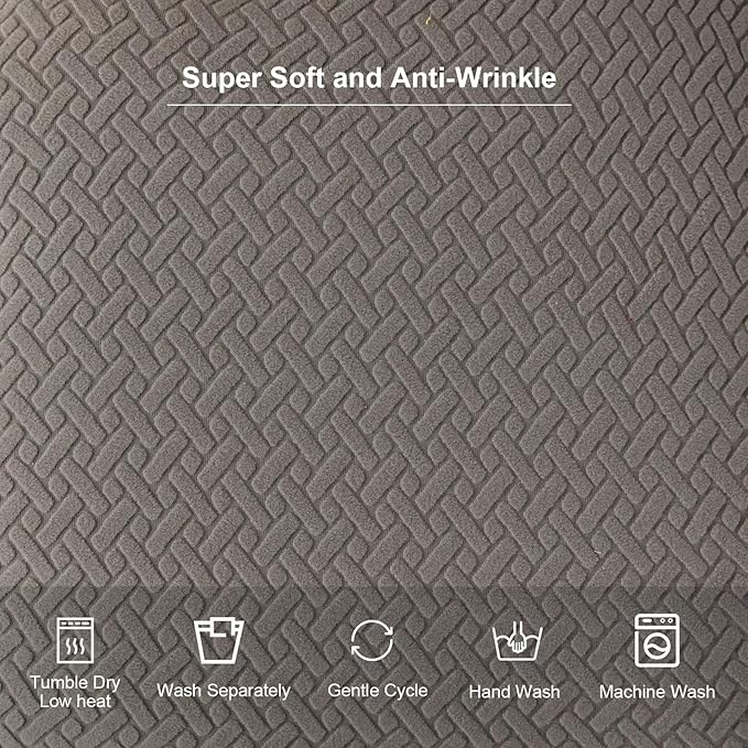 Genina Seat Covers for Dining Room Chair Seat Slipcovers Kitchen Chair Covers (Gray, 4 Pcs)