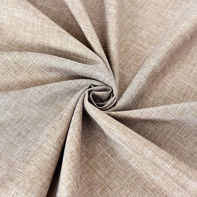 Fitable Faux Linen Tablecloths for Rectangle Tables - 90 x 156 Inch - 6 Pack Fabric Textured Washable Table Clothes Floor Lenghth Table Covers for Wedding, Party, Banquet, Birthday, Nature Color