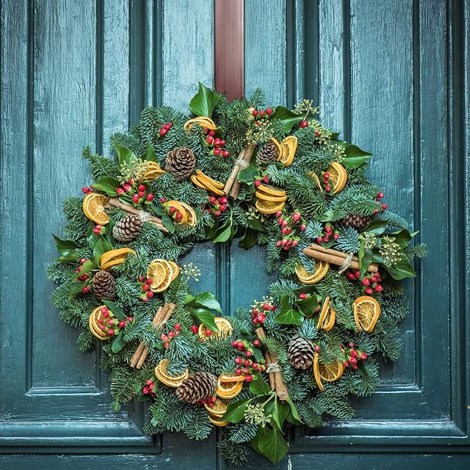 Myfolrena Wreath Hanger Adjustable Door Hanger Wreath Hanger for Front Door 15-24inch,Door Wreath Hook, Hold Up 20lb (Nickle-2 Pack)