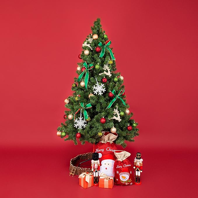 Every Day is Christmas Ornaments, Shatterproof Christmas Tree Ornament Set, Christmas Balls Decoration (50 Count 2.24"/57mm, New Woodland)