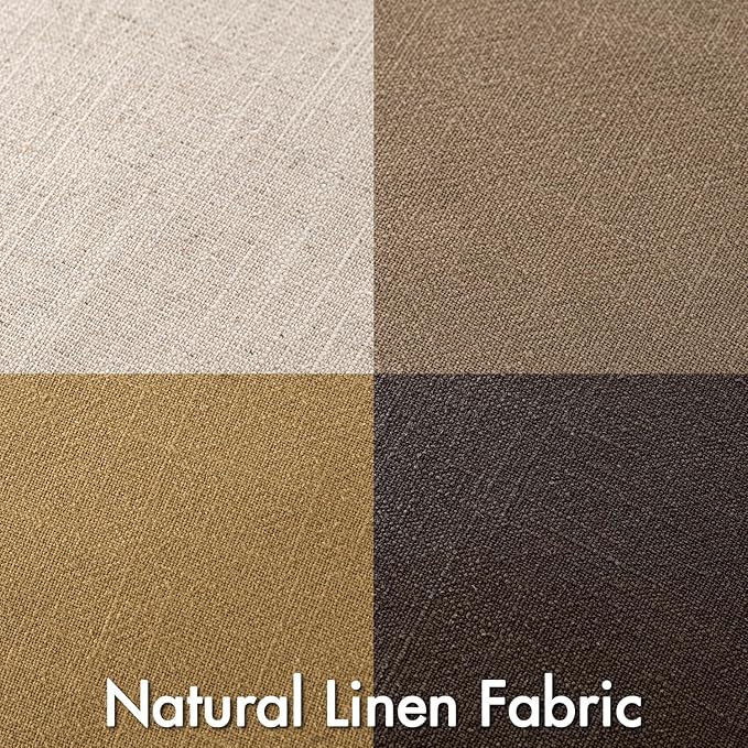 MIULEE Neutral Gold/Brown Linen Pillow Covers Pack of 4 Decorative Natural Solid Throw Pillow Covers Soft Accent Boho Farmhouse Couch Pillowcases Modern Home Decors for Living Room Bed Sofa 18x18 Inch