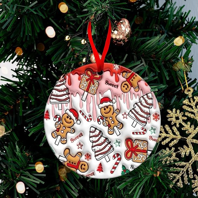 Gingerbread Ornaments for Christmas Tree - Delightful Gingerbread for Christmas Decorations, Ornaments for Holiday Season, Holiday Decor with Gingerbread Ornament
