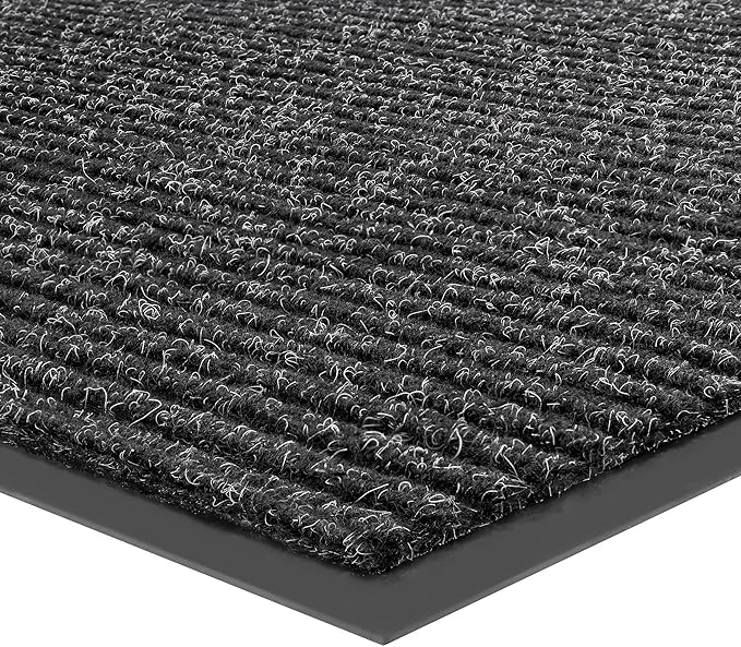 Front Door Mat, Heavy Duty Indoor Outdoor Doormat, 120" x 36" Low Profile Outdoor Mats for Home Entrance, Stain and Fade Resistant Welcome Mat Ideal for High Traffic Area, Black