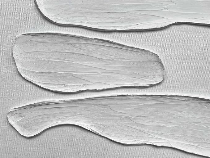 Creespi White Textured Wall Art - Hand Painted Minimalist Oil Painting On Canvas 24x36 inch,Modern Abstract Art Painting for Wall Décor