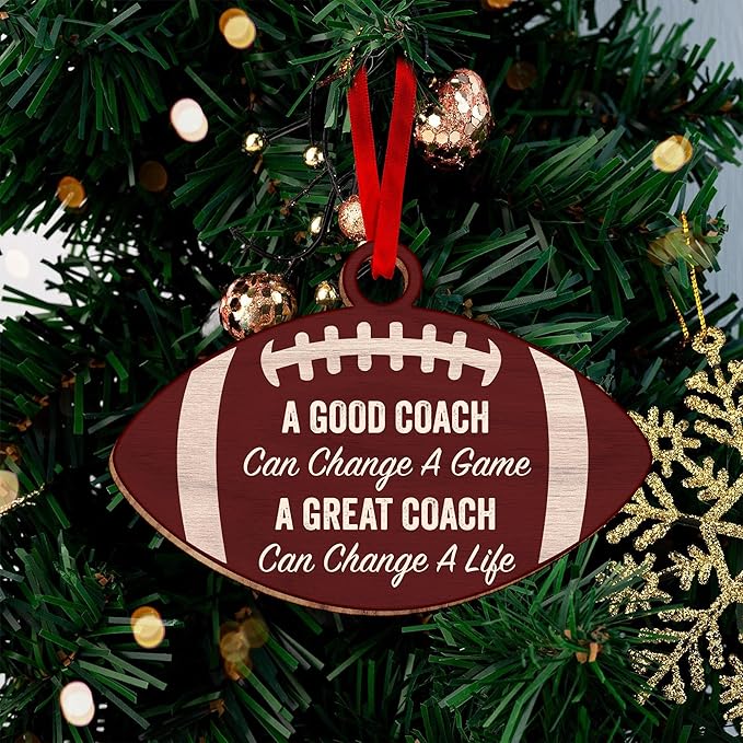 Football Coach Gifts - 2025 Collectable Football Ornaments for Christmas Tree, Unique Coach Christmas Ornament for Holidays Decor, Meaningful Gifts for Coaches in Football