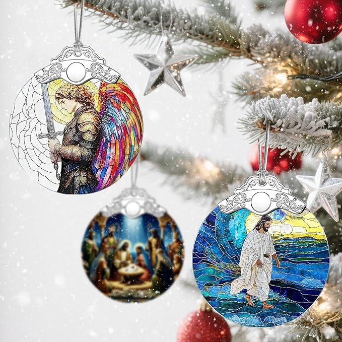 Christmas Ornaments - Archangel Michael Ornament | Warrior Angel Decor | Christian Christmas Decorations | Xmas Tree Decor | Holiday Decor – Christian Gifts | Faithful Gift | Religious Gifts