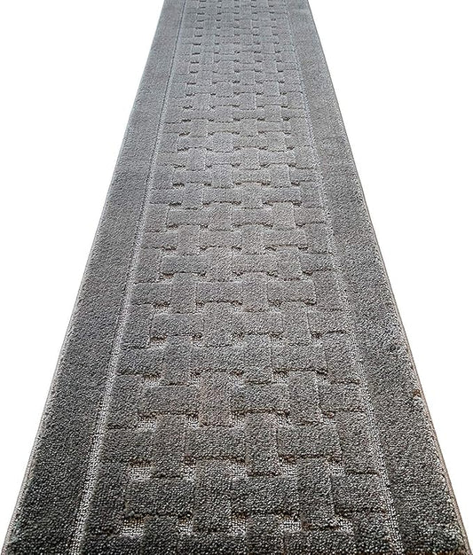 Non Slip Washable Carpet Runner Rug with Rubber Backing, Custom Floor Mat for Kitchen Hallway Stairs Bedroom Bathroom Entry, Anthracite Grey, Your Choice of Length, 26 Inch X 15 feet