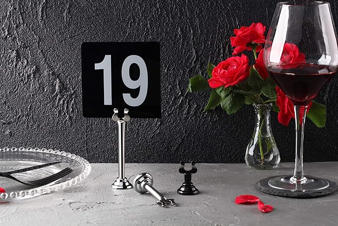 New Star 12 pcs Triton/Harp-Clip Place Card Holder Table Menu Holder Table Card Holder Table Number Holder Table Number Stand Banquet Table Place Card Holder 4" High