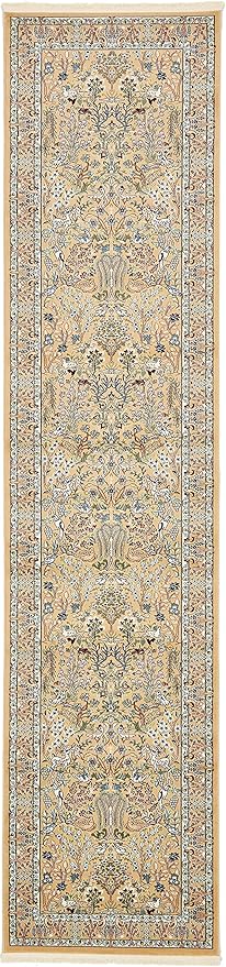 Unique Loom Narenj Collection Area Rug - Bristol (3' x 13' 1" Runner, Beige/ Blue)