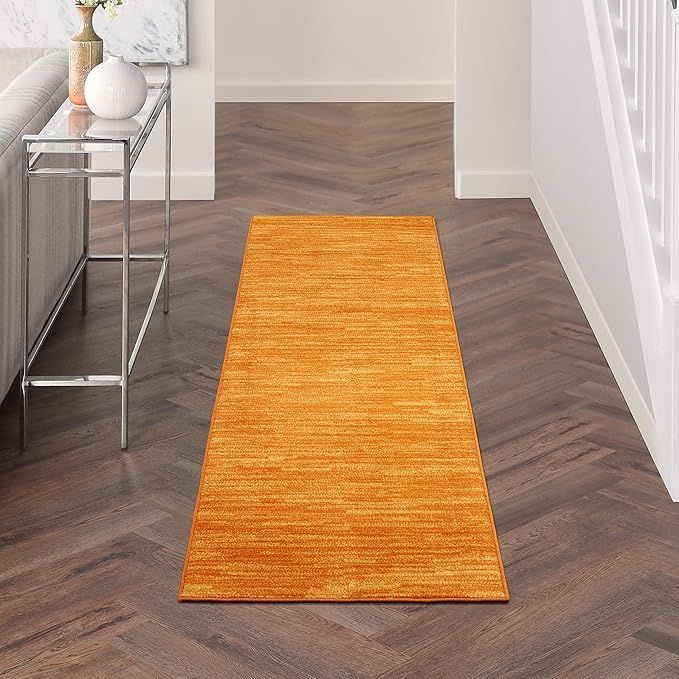 Nourison Essentials Indoor/Outdoor Sunburst 2' x 6' Area Rug, Easy Cleaning, Non Shedding, Bed Room, Living Room, Dining Room, Backyard, Deck, Patio (2x6)