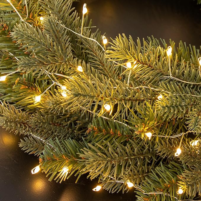 Firecracker Fairy Lights Plug in,2 Pack 20ft 200LEDs Silver Wire Cluster String Lights,8 Modes Remote Twinkle Light for Outdoor Indoor Garden Bedroom Christmas Tree Holiday,Warm White