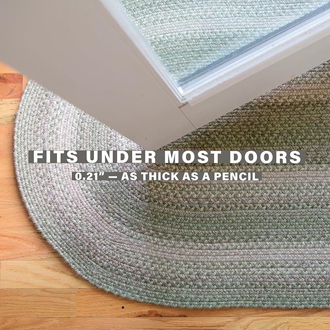 Homespice Grassland Braided Oval Area Rugs 4x6' - Country Style Jute Braided Rugs for Bedroom and Living Room