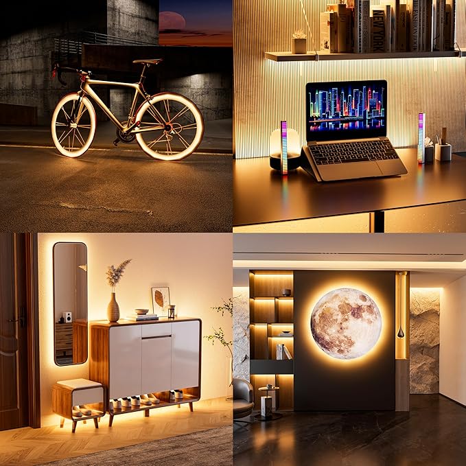 PAUTIX 5V USB COB LED Strip Light 6.56ft/2m 1200lm, Dimmable 640LEDs 2700K Warm White CRI90+ with RF Remote TV Backlight,Flexible Under Cabinet Tape Light for Bedroom,Kitchen,Home DIY Lighting
