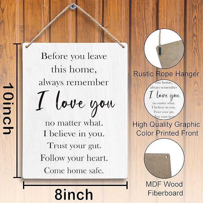 Before You Leave This Home Sign House Decor, LoveDecor, I Love You Sign, LoveWall Decor, Inspirational WallDecor, Entryway Wall Decors, Motivational Wall Decors