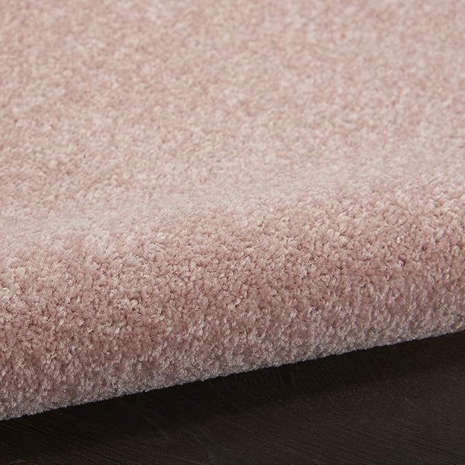 Nourison Home Essentials Solid Indoor/Outdoor Pink 2'2" x 16 Area Rug, Easy Cleaning, Non Shedding, Bed Room, Living Room, Dining Room, Deck, Patio, Backyard (2x16)