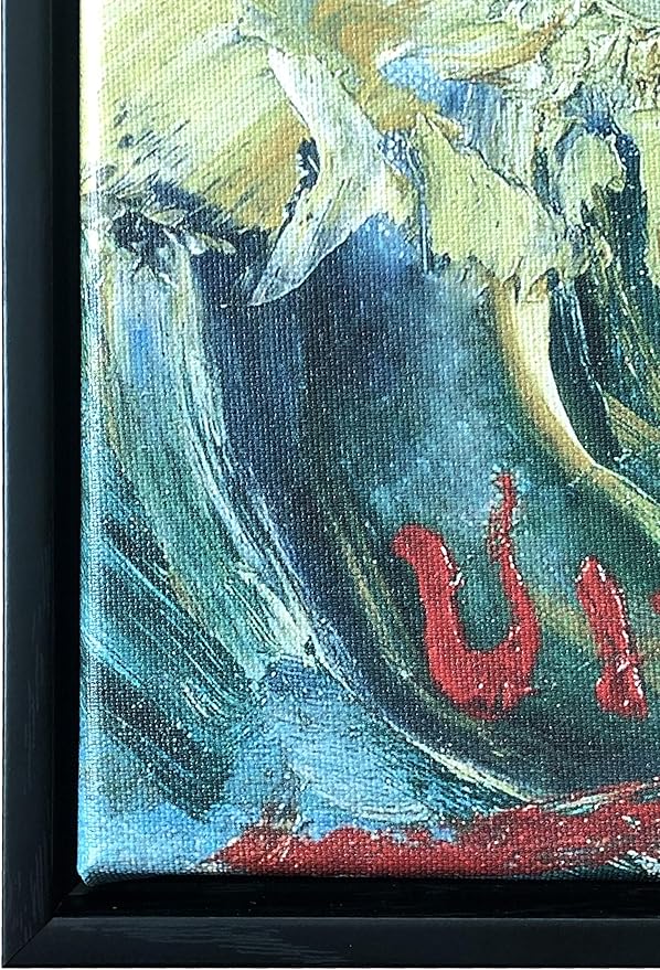 Wieco Art Framed Art Prints Seascape at Saintes Maries by Vincent Van Gogh Modern Canvas Prints Sea Pictures on Canvas Wall Art for Living Room Home Decorations Black Frame