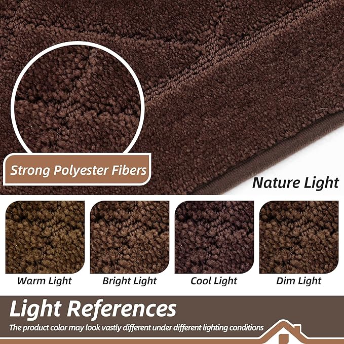 BEQHAUSE Dirt Trapper Door Mat 32" x 72", Doormat Non-Slip Entryway Rugs Washable, Dog Door Mat Stain Resistant and Absorbent Welcome Floor Mat for Front Back Door, Muddy Wet Shoes & Paws, Brown