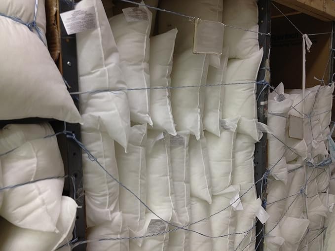 Hometex Throw Pillow Insert 16" x 16" Polyester Filled Standard Cover (12 Pack)