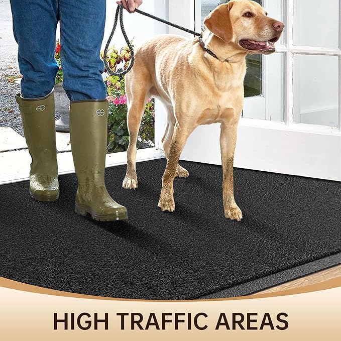 Amyracel Front Door Mat Indoor Outdoor Entrance, 36" x 48" All-Season Waterproof Doormat for Enterway, Heavy Duty Commercial Floor Mat, Fade Resistant, Rubber Back, Low Profile, Easy Clean