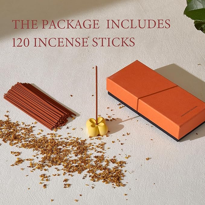 Osmanthus Incense Sticks - 120 Sticks for Relaxation, Meditation & Spiritual Cleansing | Enhances Air Purification with Natural Fragrance