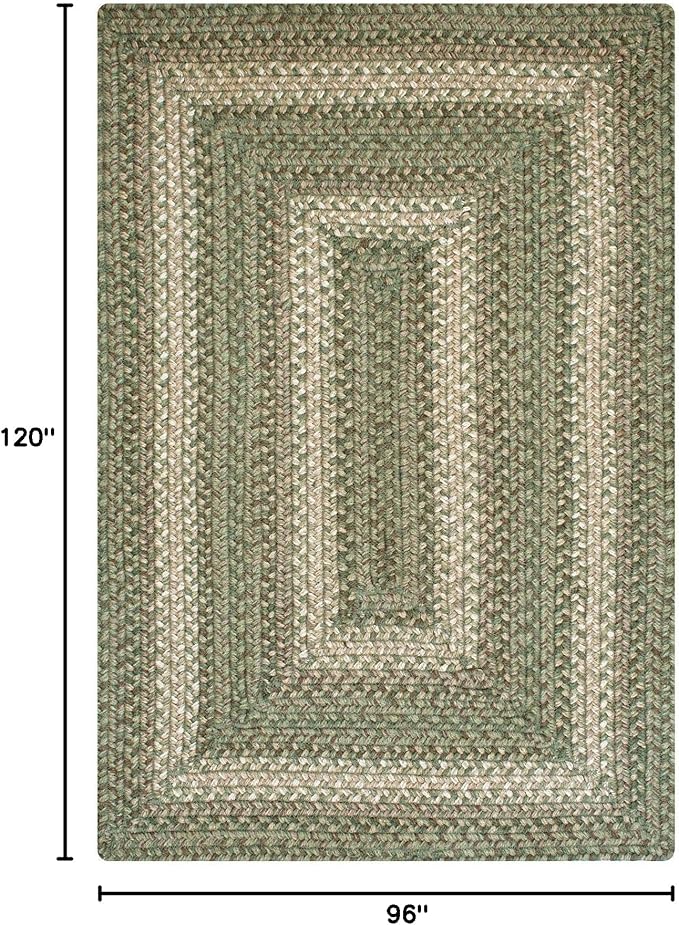 Homespice Grassland Large Braided Rugs 8x10' - Rustic Jute Country Rugs for Living Room and Dining Room