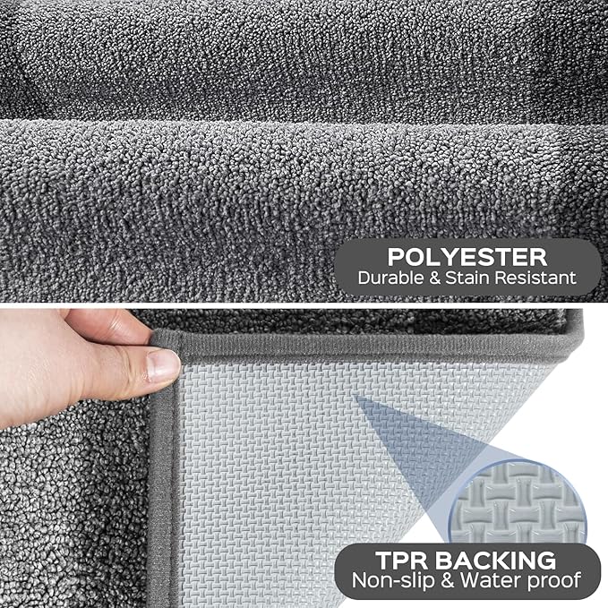 Machine Washable Kitchen Rug 24" x 36", Non Slip Kitchen Mat for Floor, Absorbent Entrance Throw Rug for Bedroom, Hallway, Bathroom, Door