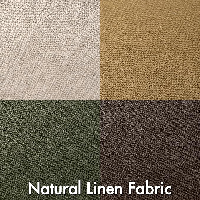MIULEE Neutral Green/Brown Linen Pillow Covers Pack of 4 Decorative Natural Solid Throw Pillow Covers Soft Accent Boho Farmhouse Couch Pillowcases Home Decors for Living Room Bed Sofa 18x18 Inch