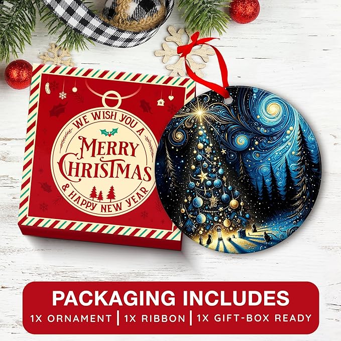 Christmas Tree Ornaments - Vintage Ceramic Christmas Ornaments, Unique Christian Keepsakes, Ideal Ceramic Tree Ornaments - Adding Fun for Holiday with This Ornament 2025