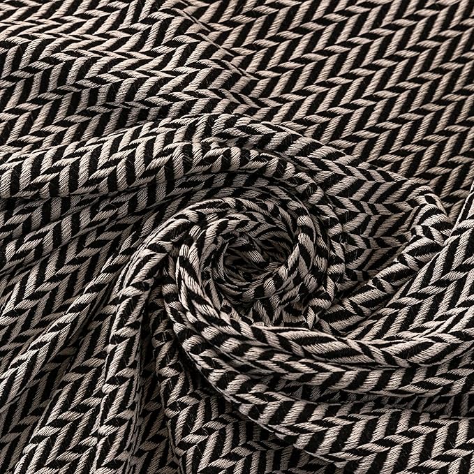 Peshtemania Premium Cotton Light Weight Boho Throw Blanket 50”x60” Gray Black and Off White for Bed Chair Couch Farmhouse Turkish Throws for Sofa Bedroom Outdoor Fall Throw Blanket Yoga Blanket