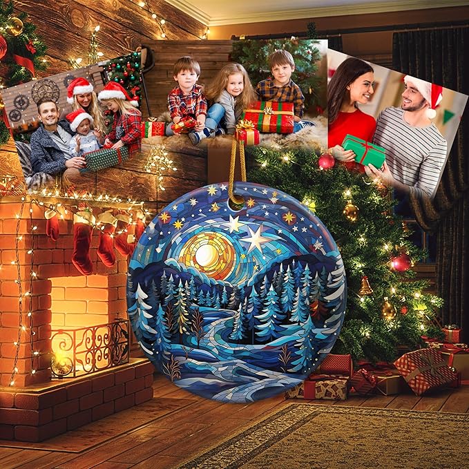 Starry Night Christmas Ornaments 2025 Ornament Holidays Ornaments Christmas Tree Ornaments Hanging Accessories Navidad decoracion Xmas Gifts for Home Indoor Outdoor Decor
