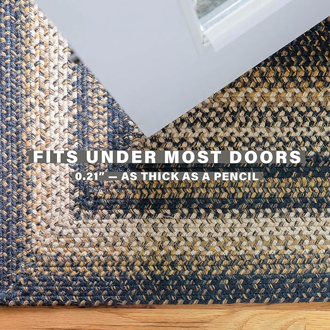 Homespice Kilimanjaro Oval Braided Rugs 5x8' - Primitive Dining Room Rugs for Under Table, Reversible, Durable and Low Maintenance No-Shed Jute