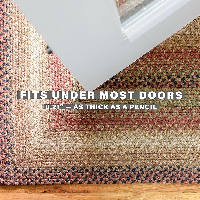 Gingerbread Oval Jute Rug 20x30 - Braided Rugs for Country Kitchens and Entryway, Easy-to-Decorate Colors, Low-Maintenance No-Shed Jute