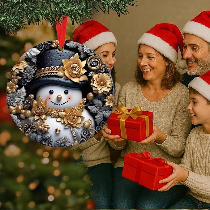 Snowman Ornaments for Christmas Tree - Snowman Gifts for Seasonal Decor, Fun and Unique Ornament Gift, Ideal Gifts for Those Who Love Snowmen