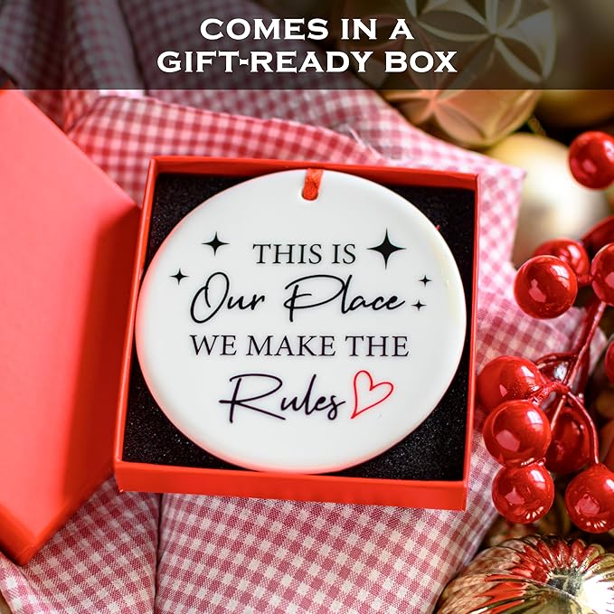 This is Our Place We Make The Rules Ornament 3 Inch, Taylor Ornament, Taylor Christmas Ornament, Tree Decor, ERAS Tour Christmas Decor, Mini Xmas Accent, Holiday Stocking Stuffer