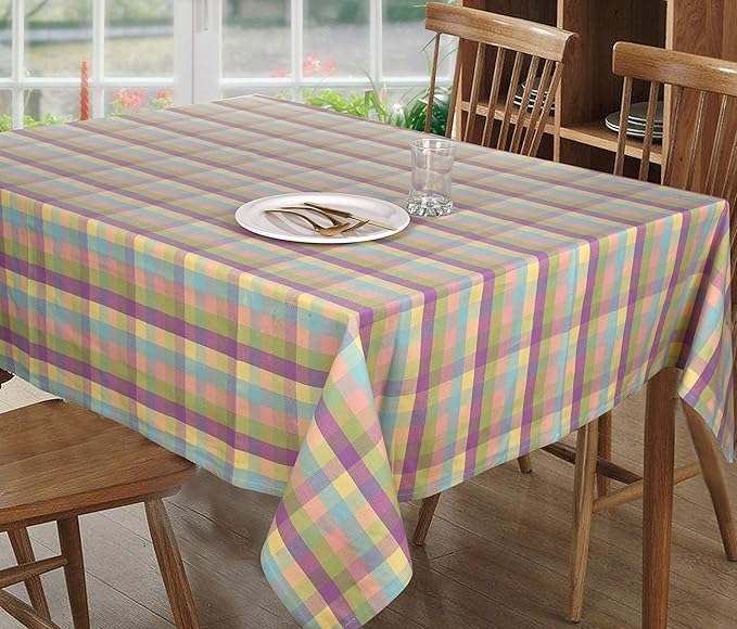 Urban Villa Easter Tablecloth Buffalo Check Table Cloth Tabletop Cover Kitchen Dining Tablecloth 100% Cotton Great Parties Wedding Holiday Dinner Easter Rectangle 60X102 Inches 8-10 Seats Table Cloth